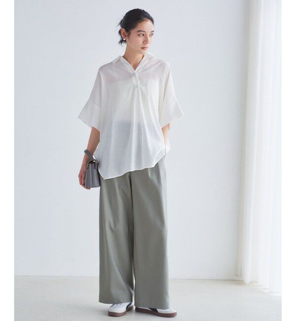 VIS「【WEB限定】バックシャンスキッパーブラウス」|シャツ・ブラウス|