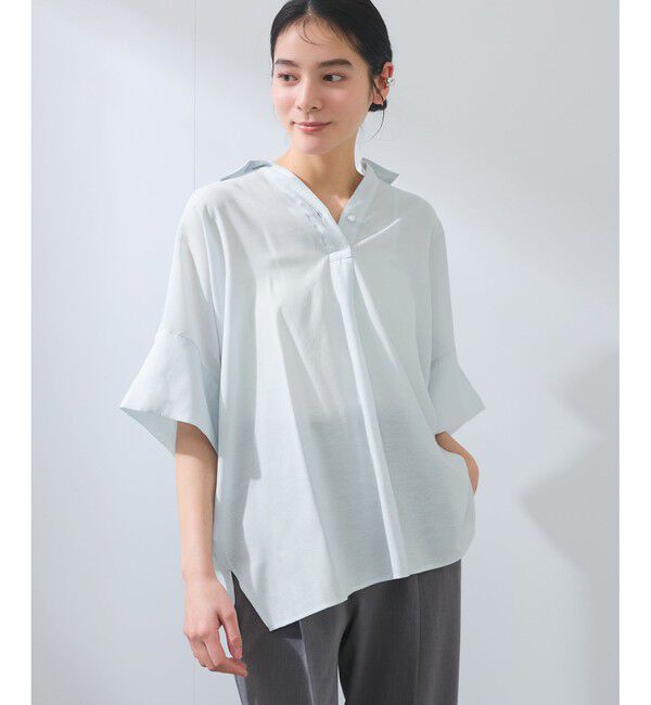 VIS「【WEB限定】バックシャンスキッパーブラウス」|シャツ・ブラウス|