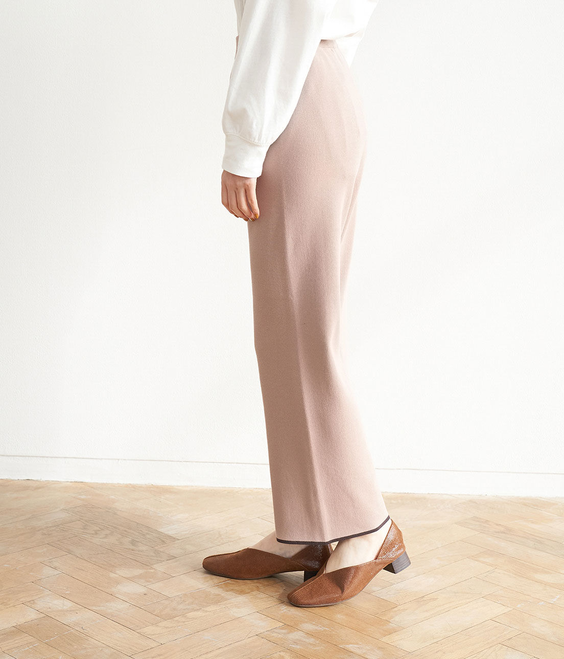 Rope&rsquo;Picnic「【セットアップ対応】配色ライン入りニットパンツ」|その他|