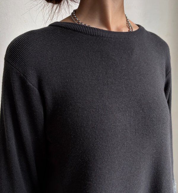  「【WEB限定】袖シャギー布帛切替ワンピース」|ワンピース|