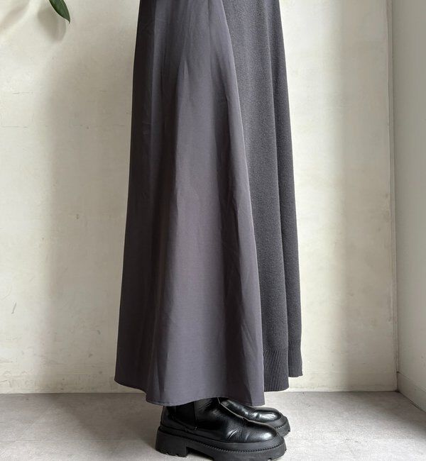  「【WEB限定】袖シャギー布帛切替ワンピース」|ワンピース|