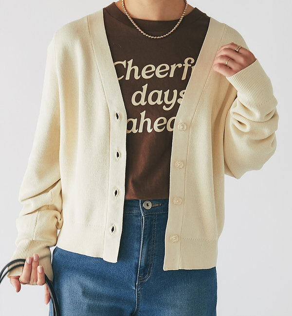  「《オンオフ兼用・さらさら生地》コクーンカーディガン」|ニット・セーター|