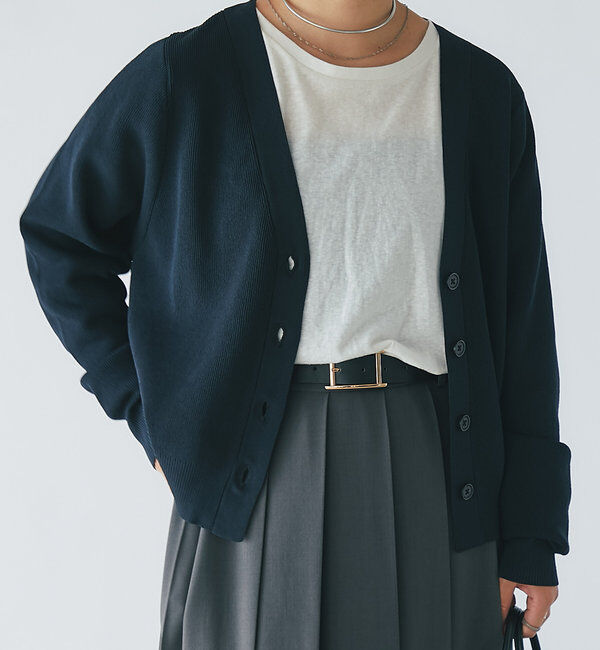  「《オンオフ兼用・さらさら生地》コクーンカーディガン」|ニット・セーター|