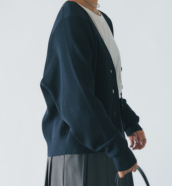  「《オンオフ兼用・さらさら生地》コクーンカーディガン」|ニット・セーター|