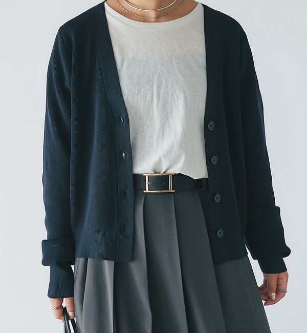  「《オンオフ兼用・さらさら生地》コクーンカーディガン」|ニット・セーター|
