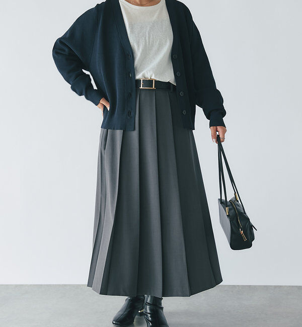  「《オンオフ兼用・さらさら生地》コクーンカーディガン」|ニット・セーター|