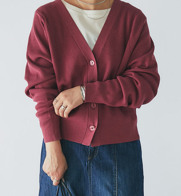  「《オンオフ兼用・さらさら生地》コクーンカーディガン」|ニット・セーター|