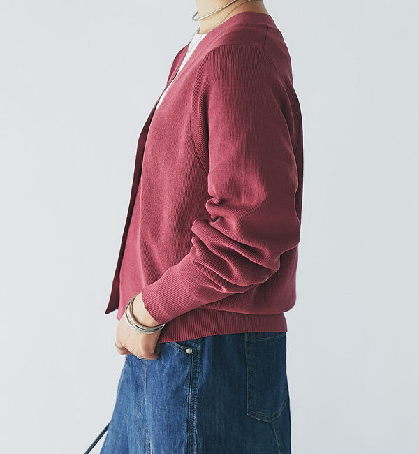  「《オンオフ兼用・さらさら生地》コクーンカーディガン」|ニット・セーター|