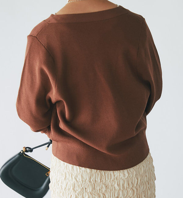  「《オンオフ兼用・さらさら生地》コクーンカーディガン」|ニット・セーター|