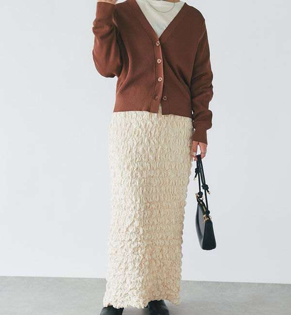  「《オンオフ兼用・さらさら生地》コクーンカーディガン」|ニット・セーター|