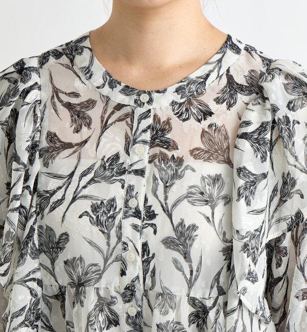  「《フェミニンムード漂う》フラワードビーブラウス」|シャツ・ブラウス|