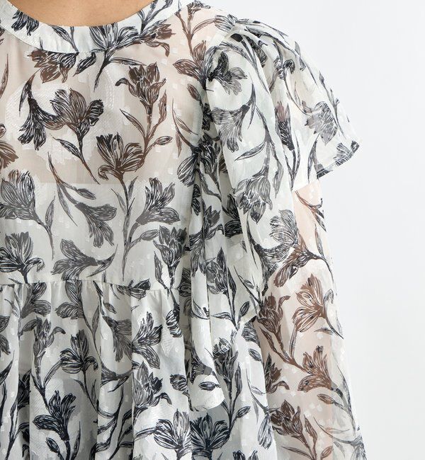  「《フェミニンムード漂う》フラワードビーブラウス」|シャツ・ブラウス|