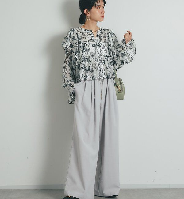  「《フェミニンムード漂う》フラワードビーブラウス」|シャツ・ブラウス|