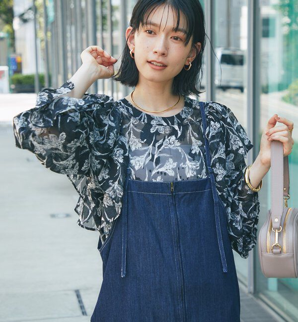  「《フェミニンムード漂う》フラワードビーブラウス」|シャツ・ブラウス|