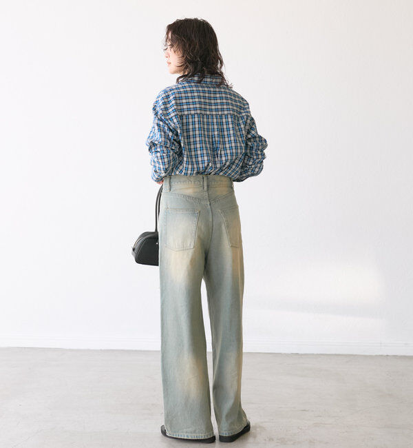  「【MONN.:.(モン)】ハイライズダメージDENIM」|デニム|