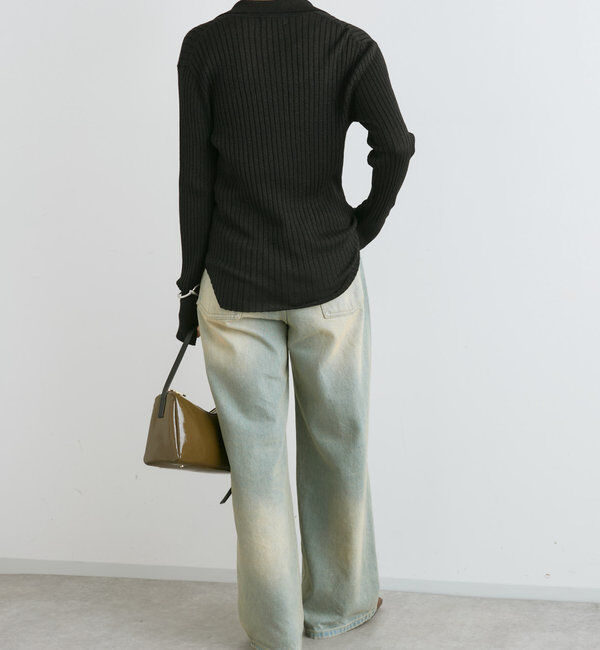  「【MONN.:.(モン)】ハイライズダメージDENIM」|デニム|