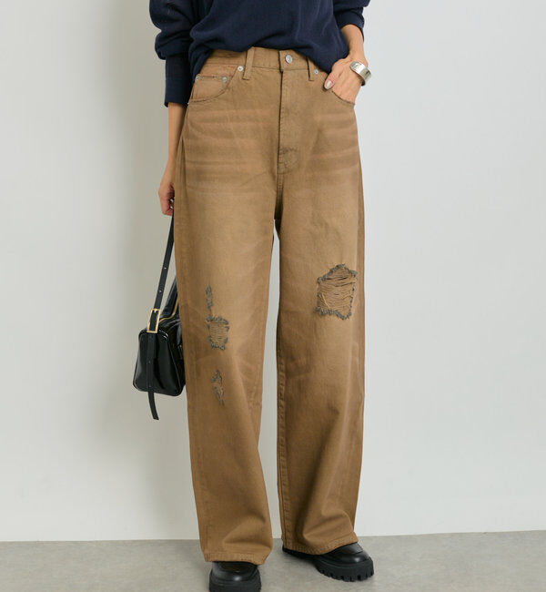  「【MONN.:.(モン)】ハイライズダメージDENIM」|デニム|