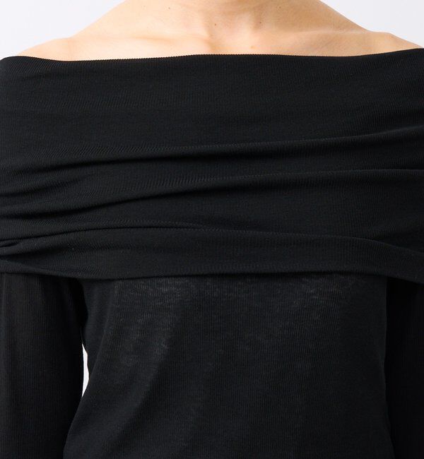  「【女性らしい抜け感】シアーテレコオフショルカットソー」|Tシャツ・カットソー|