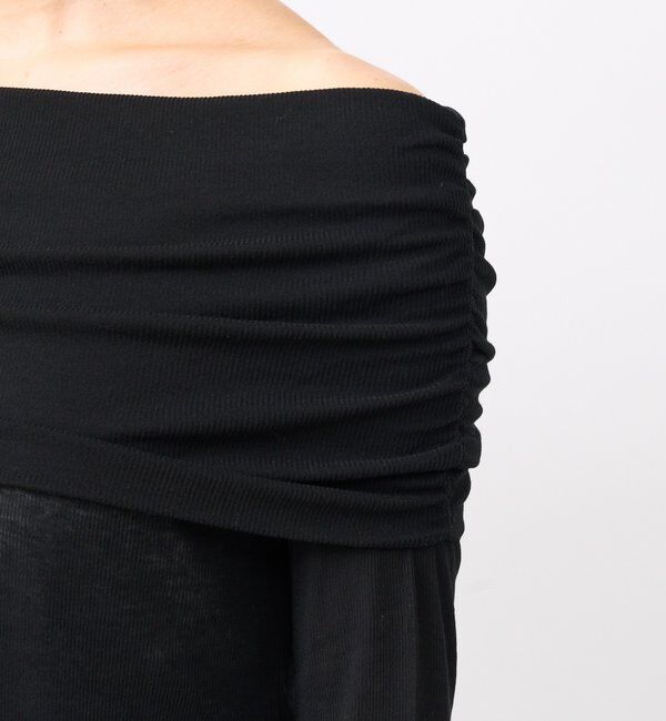  「【女性らしい抜け感】シアーテレコオフショルカットソー」|Tシャツ・カットソー|