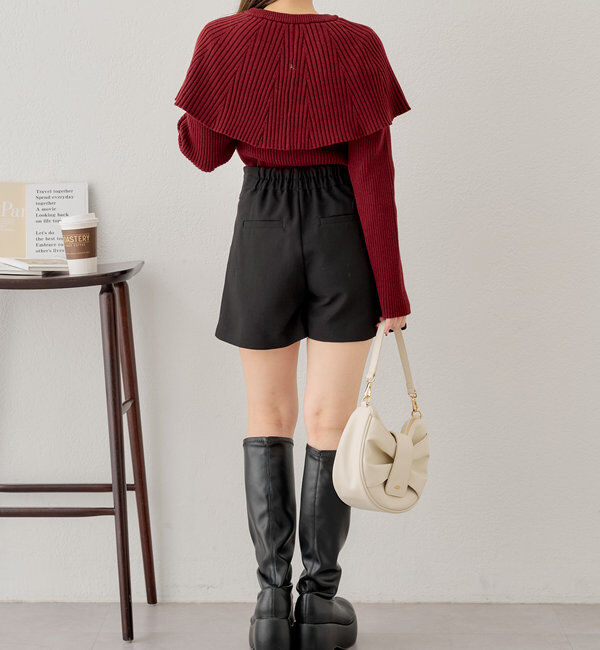  「フリルデザインクルーニット」|ニット・セーター|