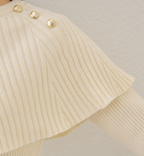  「フリルデザインクルーニット」|ニット・セーター|