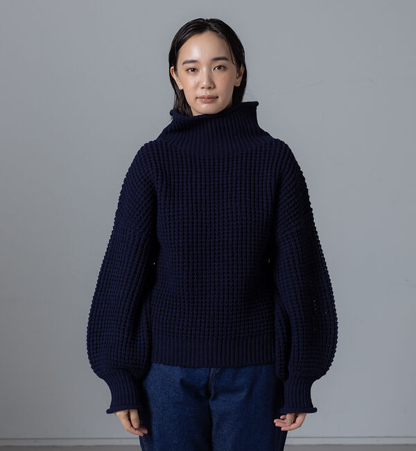collex「ワッフルタートルニットプルオーバー」|ニット・セーター|