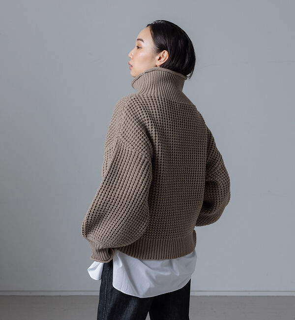 collex「ワッフルタートルニットプルオーバー」|ニット・セーター|