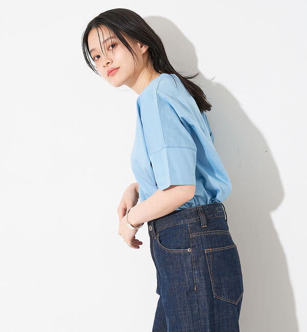 collex「【接触冷感・UVカット】コンパクトクールTシャツ」|Tシャツ・カットソー|ライトブルー