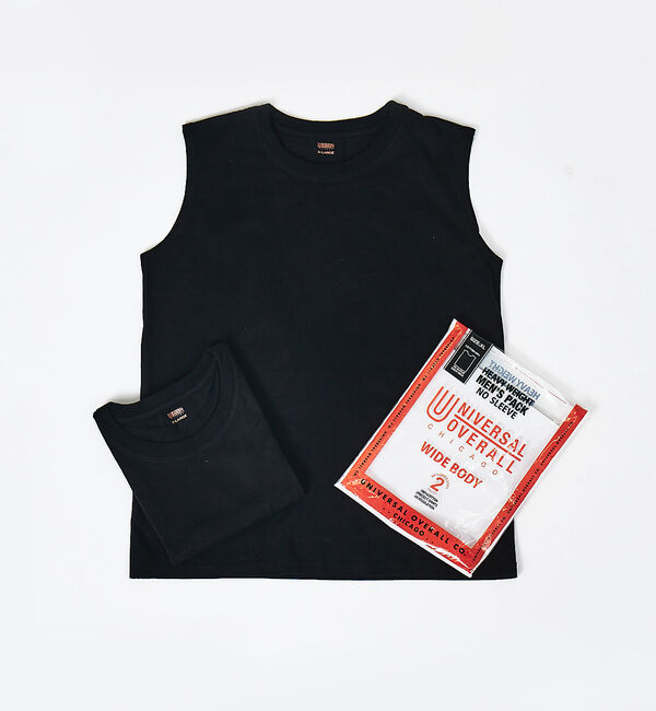 ABAHOUSE「UNIVERSAL OVERALL ユニバーサルオーバーオール WIDE HEA」|Tシャツ・カットソー|ブラック