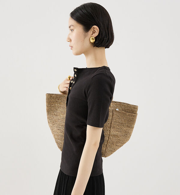 The Store by C' 「【ANINE BING】ALESSIA TEE／釦付きTシャツ」|Tシャツ・カットソー|