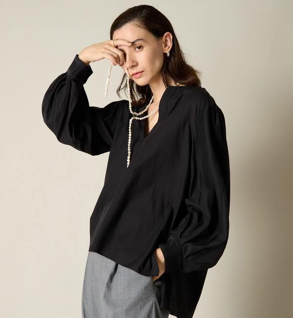Liesse「パフスリーブスキッパーブラウス」|シャツ・ブラウス|