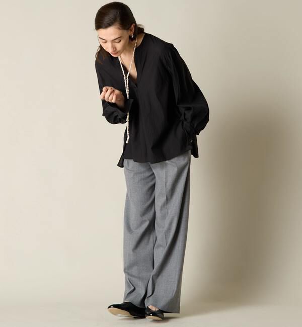 Liesse「パフスリーブスキッパーブラウス」|シャツ・ブラウス|