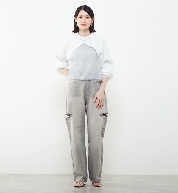 Soffitto「短丈レイヤードニット」|ニット・セーター|