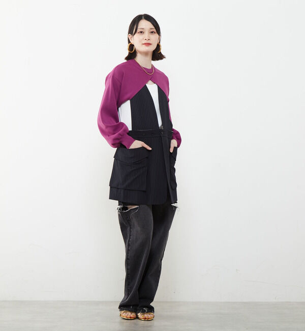 Soffitto「短丈レイヤードニット」|ニット・セーター|