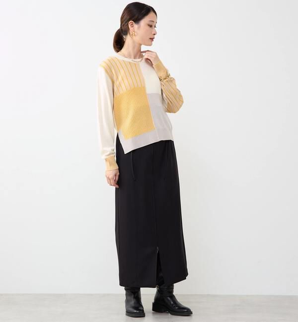 Soffitto「ブロック配色プルオーバーニット」|ニット・セーター|