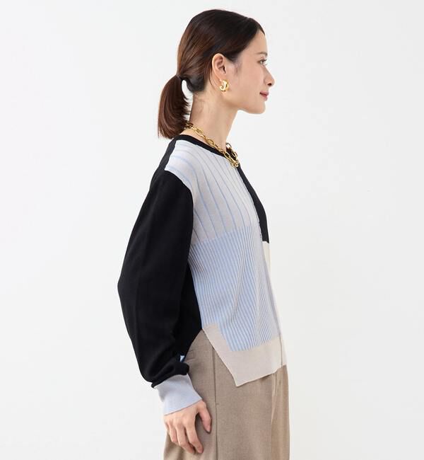 Soffitto「ブロック配色プルオーバーニット」|ニット・セーター|