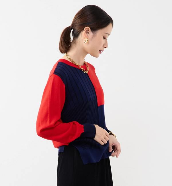 Soffitto「ブロック配色プルオーバーニット」|ニット・セーター|