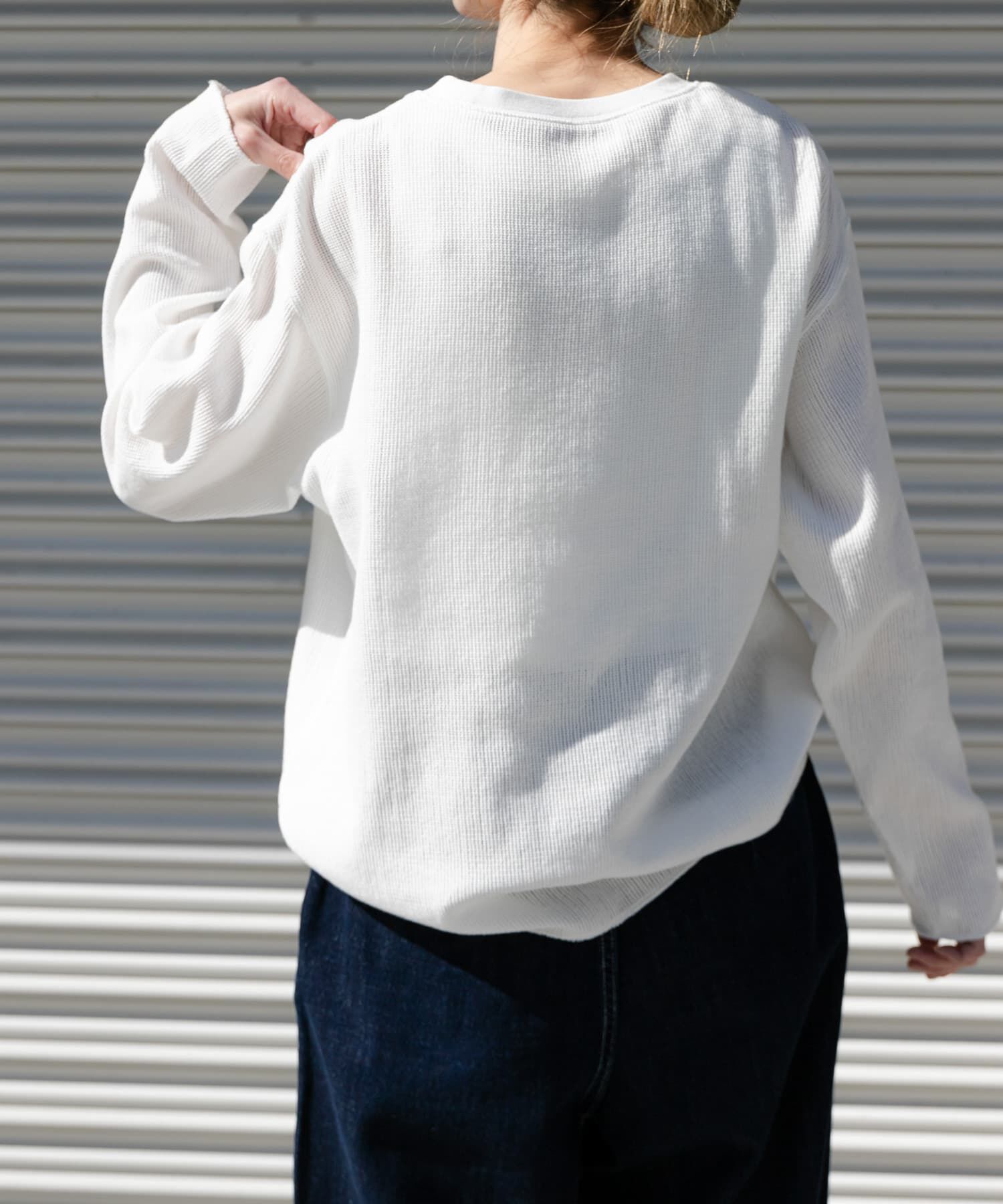 URBAN RESEARCH DOORS「FORK&SPOON　メッシュロングスリーブプルオーバー」|Tシャツ・カットソー|