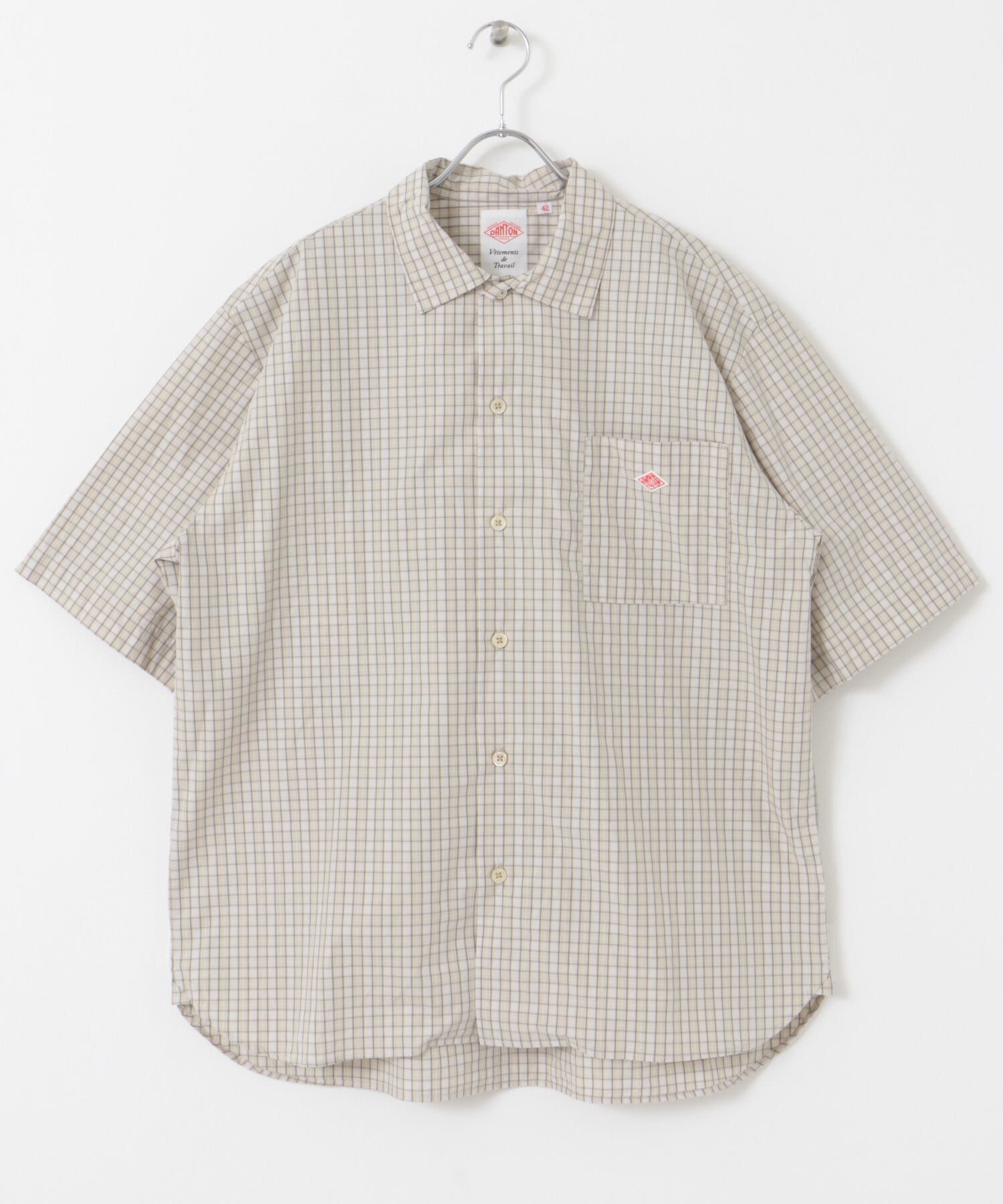 URBAN RESEARCH DOORS「DANTON　WORK SHIRTS SHORT-SLEEVE」|シャツ・ブラウス|