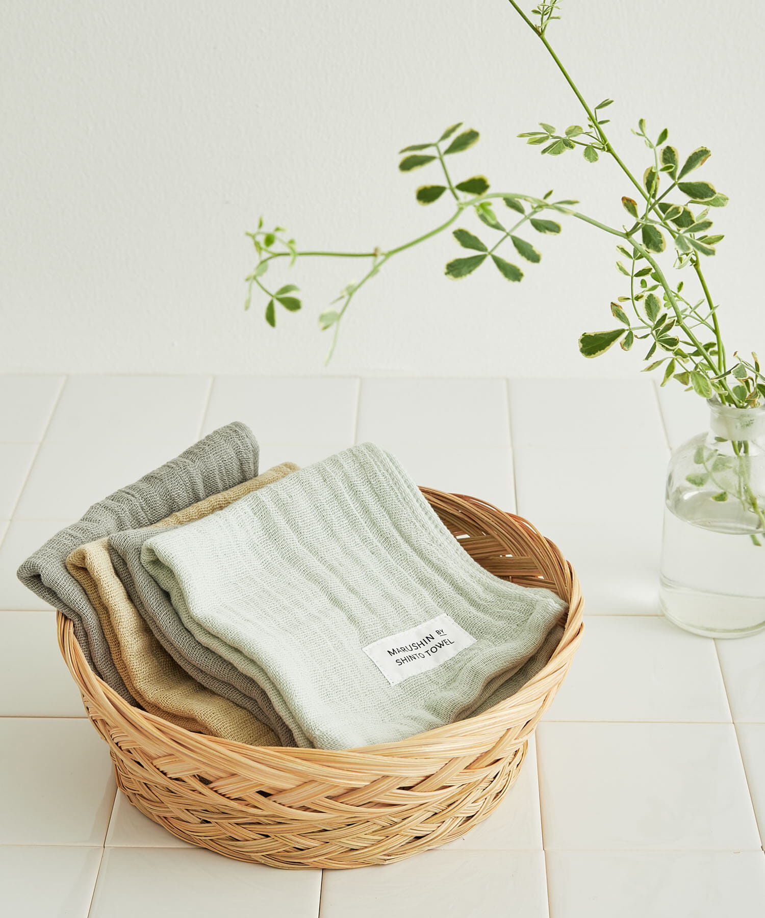 URBAN RESEARCH DOORS「『WEB限定』MARUSHIN by SHINTO TOWEL　ランダムガーゼ ハンドタオル 2枚セット」|タオル|