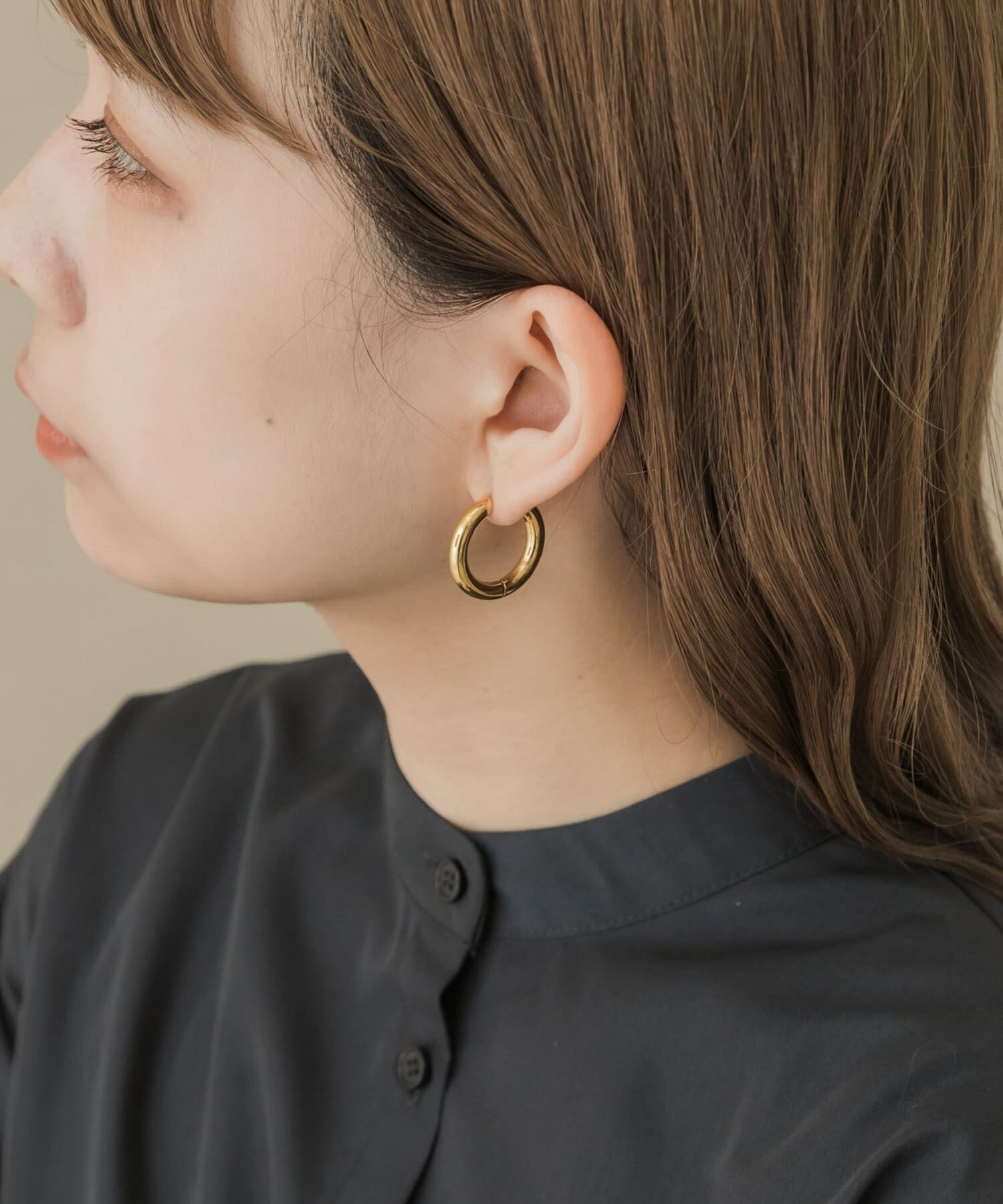 SMELLY「サージカルステンレスワイドフープピアス」|ピアス|