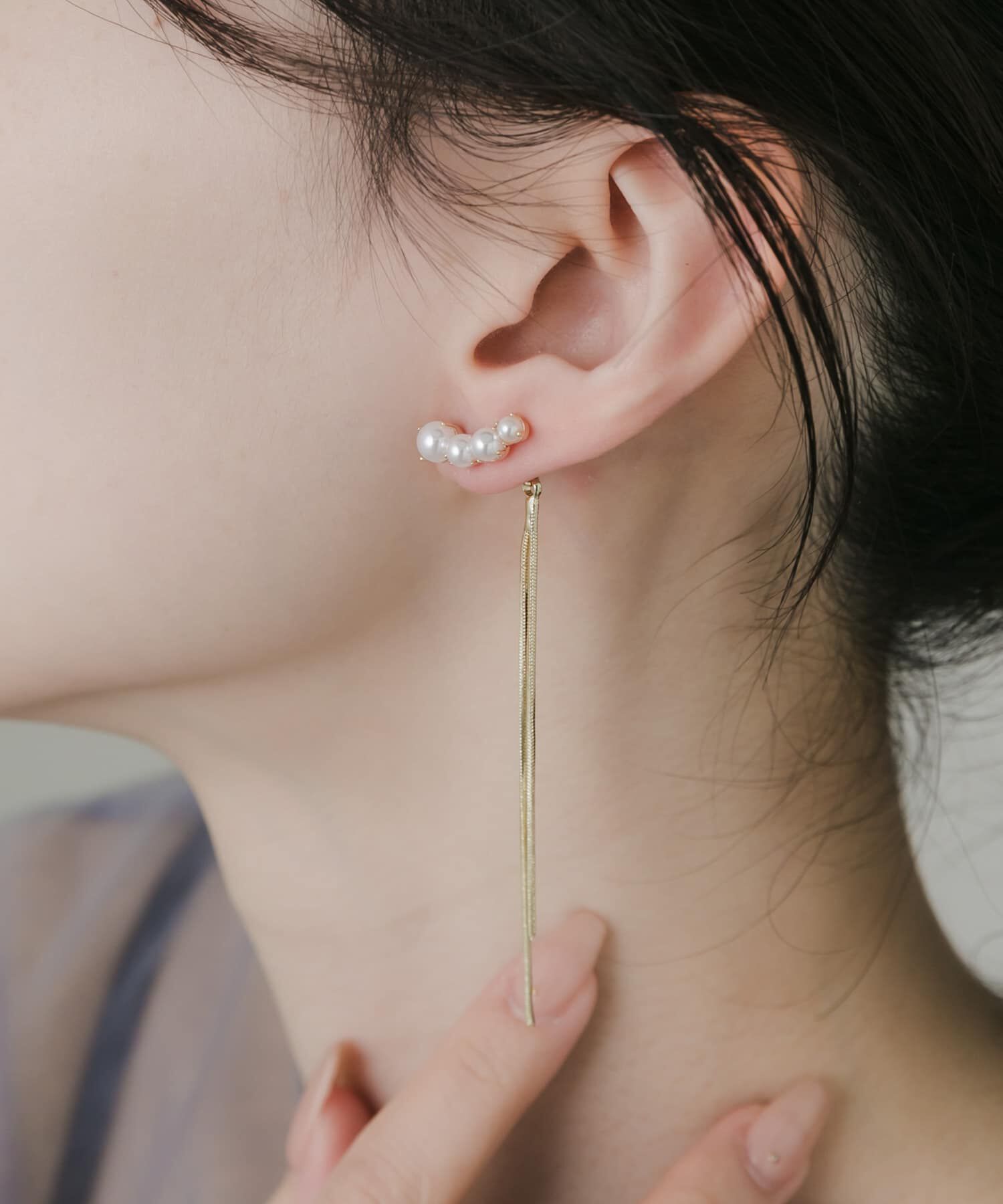 SMELLY「パールチェーンピアス」|ピアス|