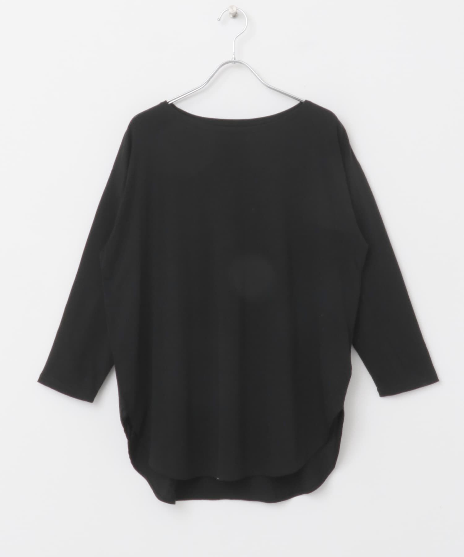 かぐれ「シフォン天竺7分袖カットソー」|Tシャツ・カットソー|