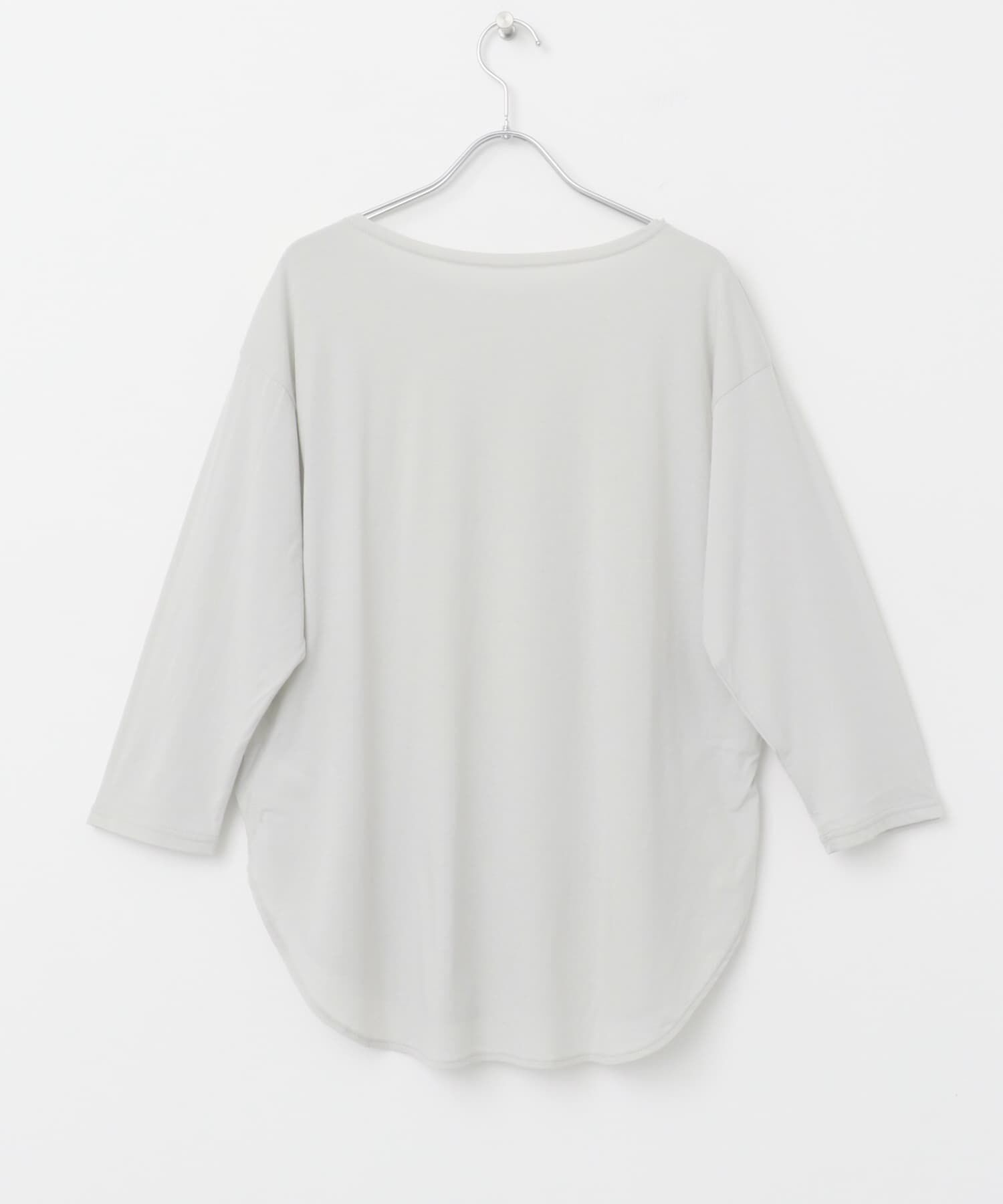 かぐれ「シフォン天竺7分袖カットソー」|Tシャツ・カットソー|