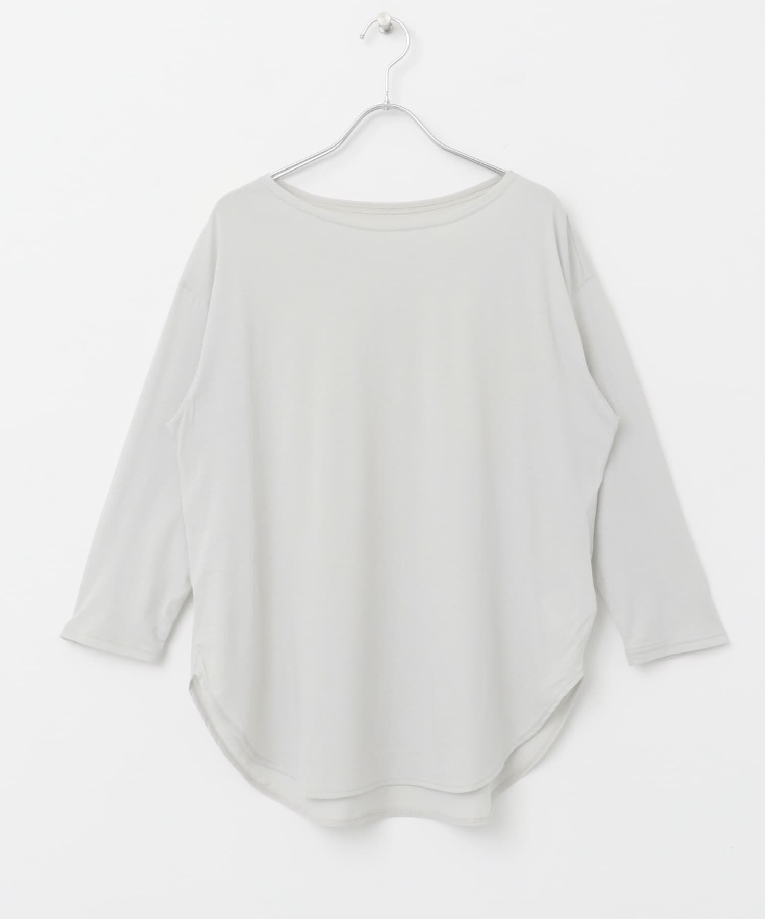 かぐれ「シフォン天竺7分袖カットソー」|Tシャツ・カットソー|