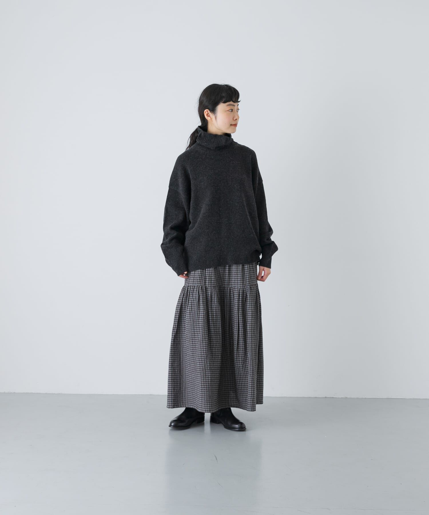 かぐれ「ギンガムティアードスカート」|スカート|