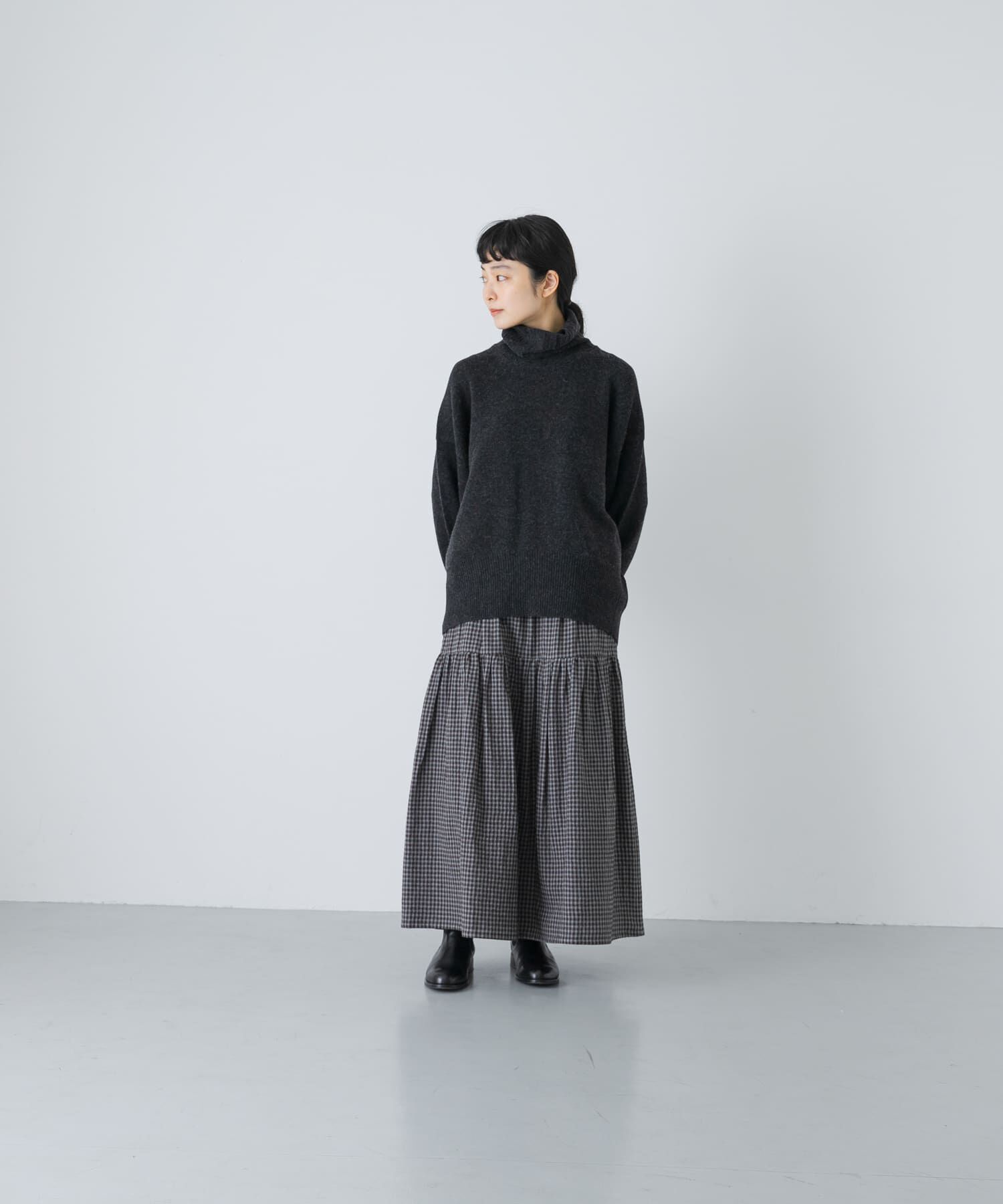かぐれ「ギンガムティアードスカート」|スカート|