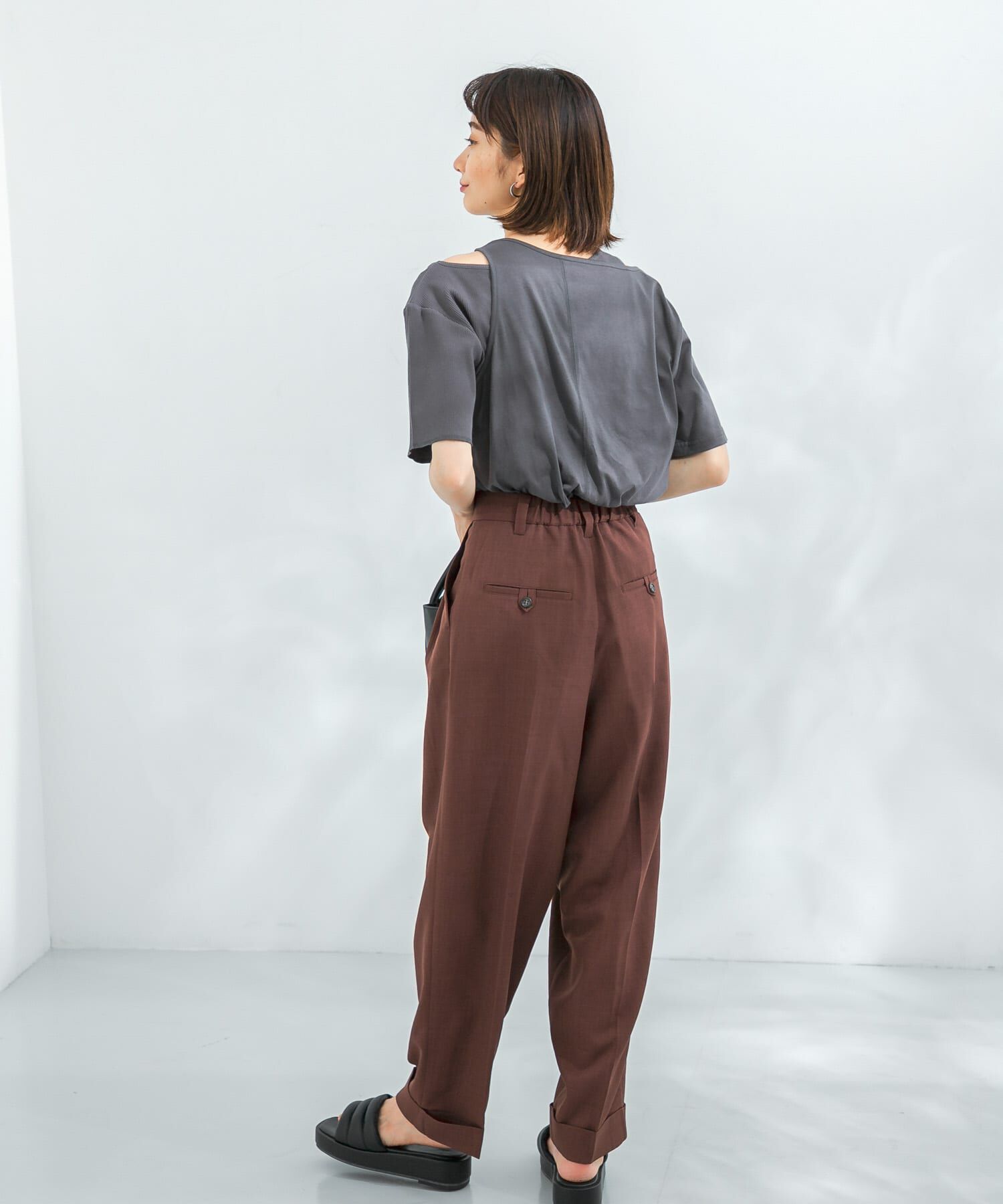  「アシメレイヤードTシャツ」|Tシャツ・カットソー|