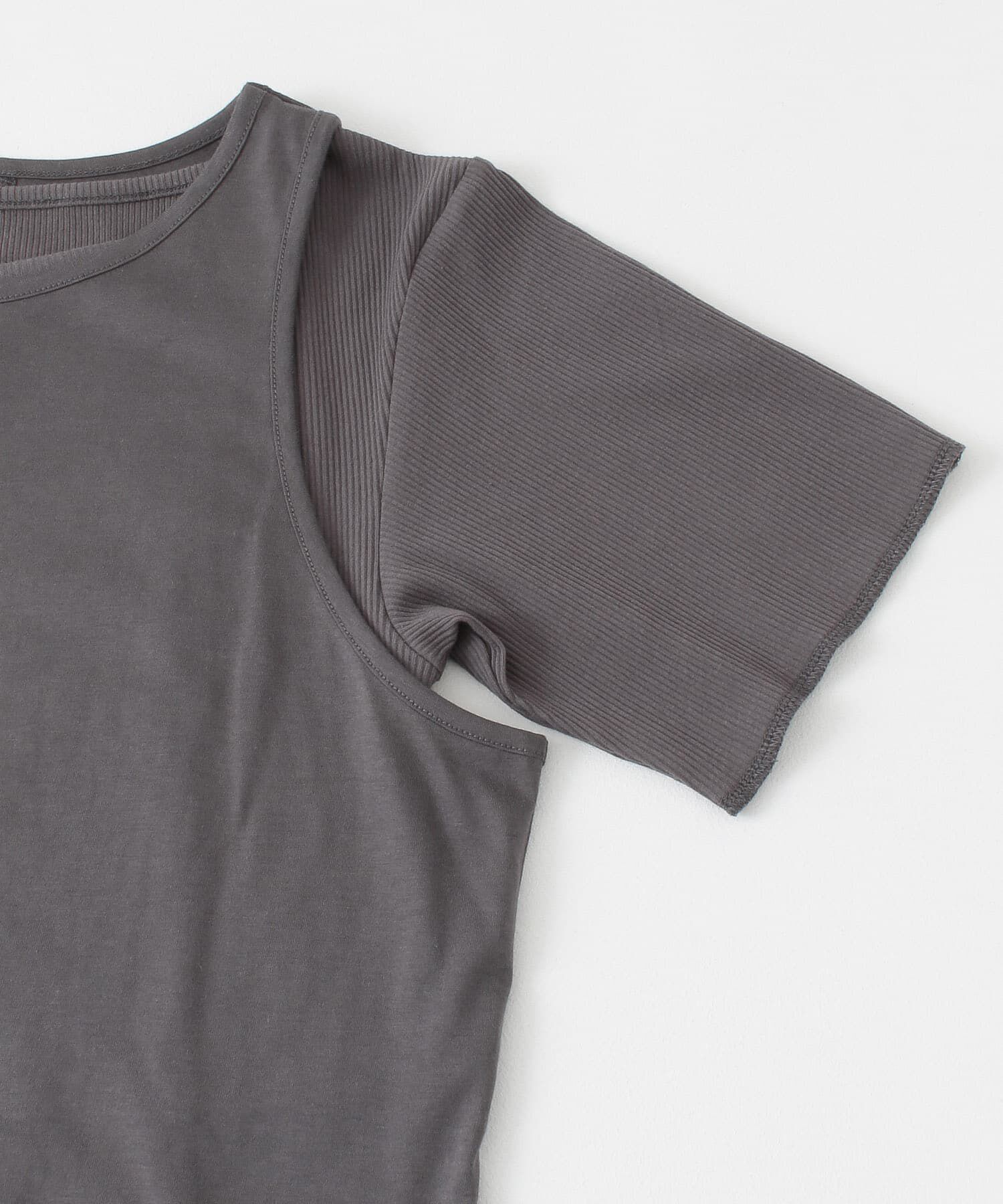  「アシメレイヤードTシャツ」|Tシャツ・カットソー|