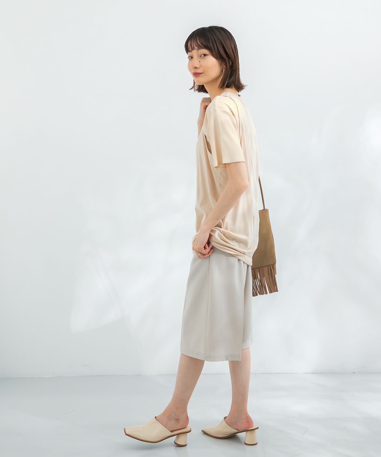  「アシメレイヤードTシャツ」|Tシャツ・カットソー|